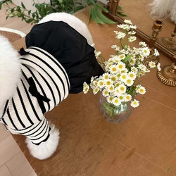 Ropa de verano para perros blanco y negro, vestido disfraz Chihuahua