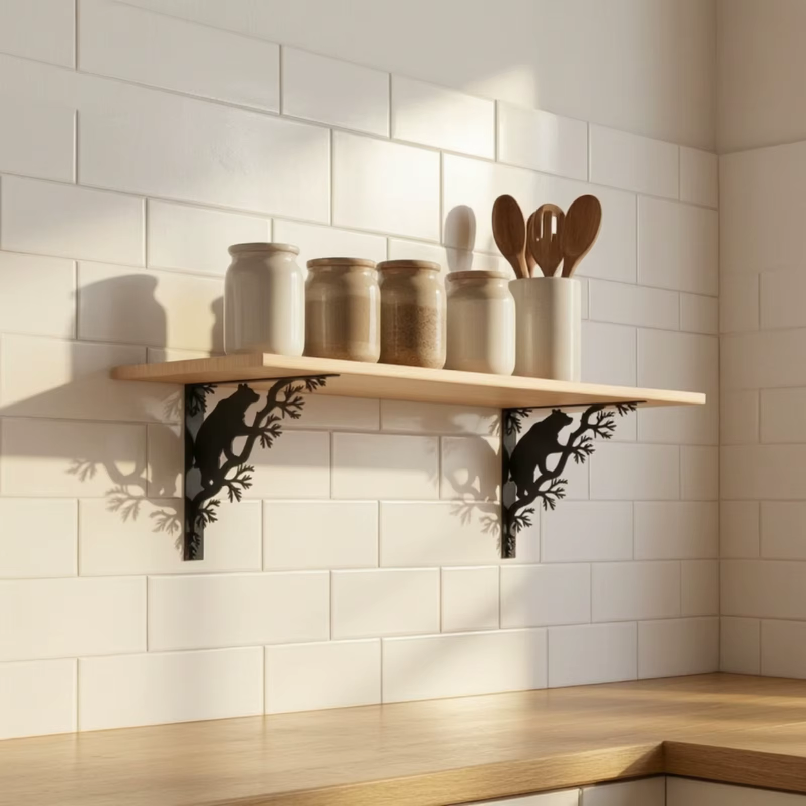 Soportes en Forma de L Decorativos para Estantes – Herrajes Triangulares con Adornos - imagen 2
