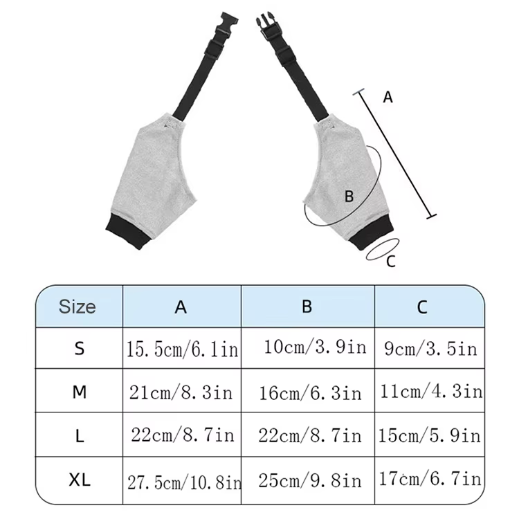 Rodilleras ajustables para perros Pawstrip, vista frontal
