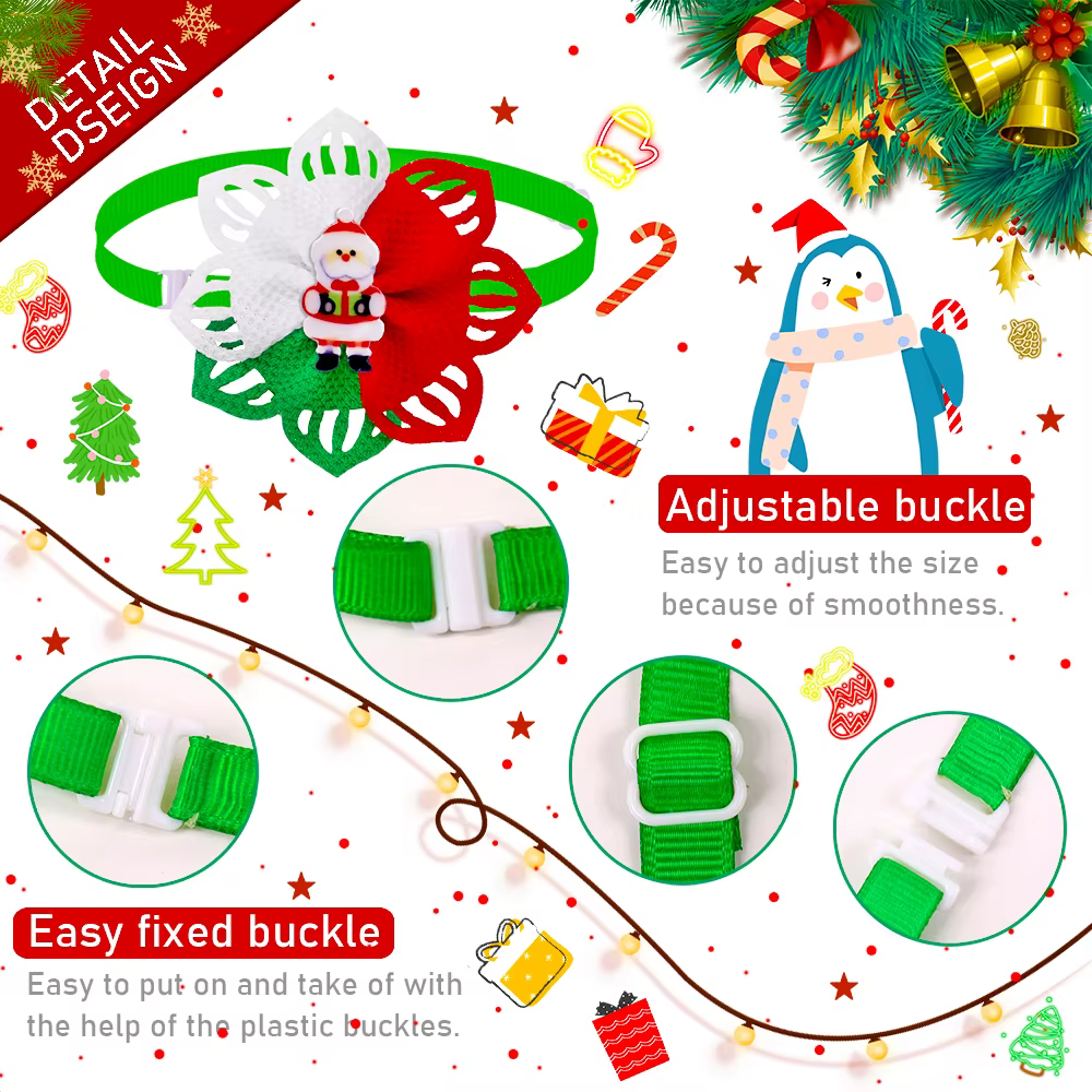 Pajarita navideña para perros pequeños y gatos – Adorno festivo - imagen 5