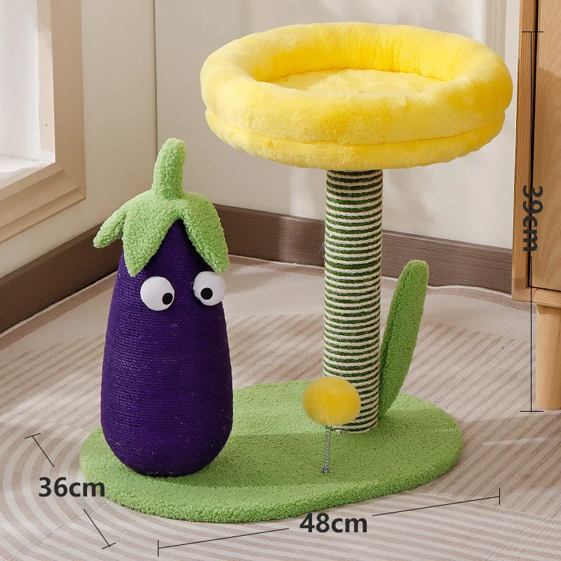 Árbol rascador para gatos con torre, casa y protector de sofá - imagen 4