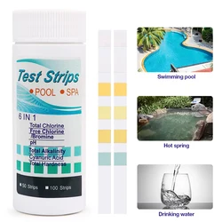 Tiras Reactivas 6 en 1 para Piscina y Spa – Análisis de Agua y pH