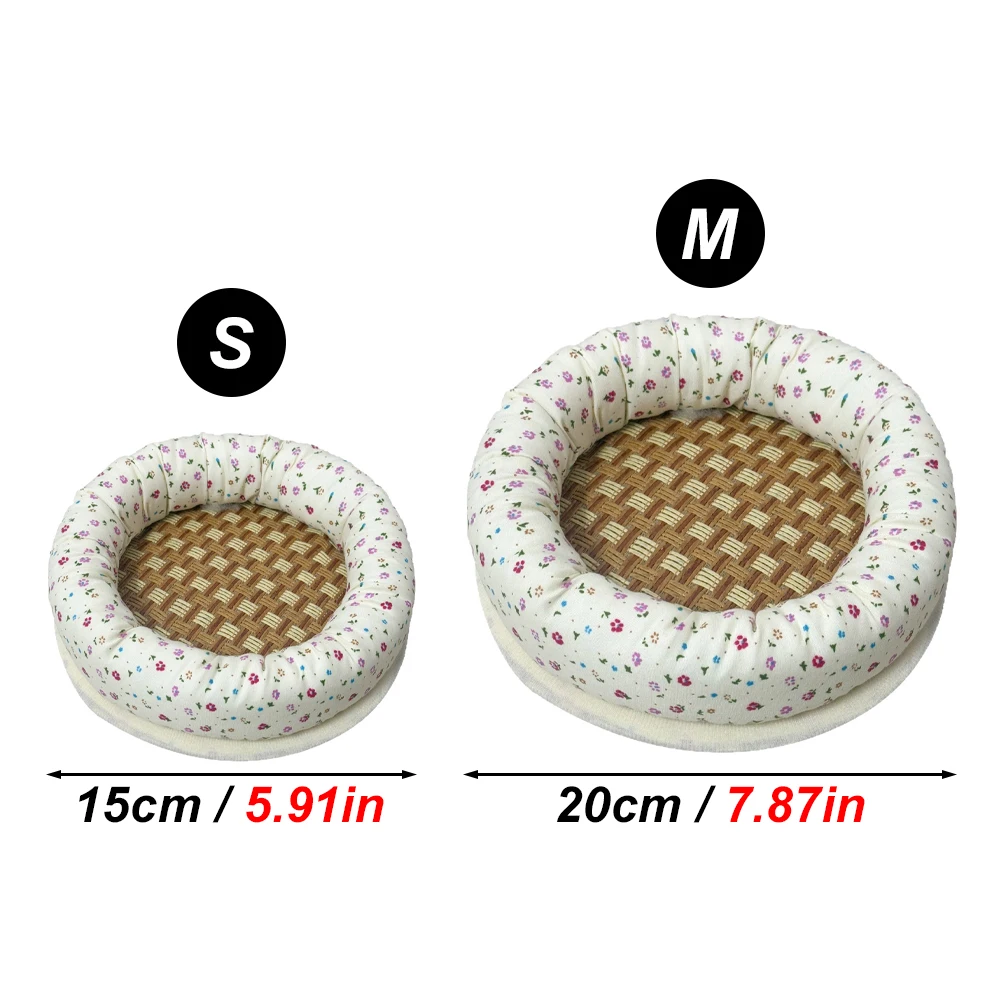 Cama redonda refrescante de paja para hámster sirio y gerbil - imagen 2
