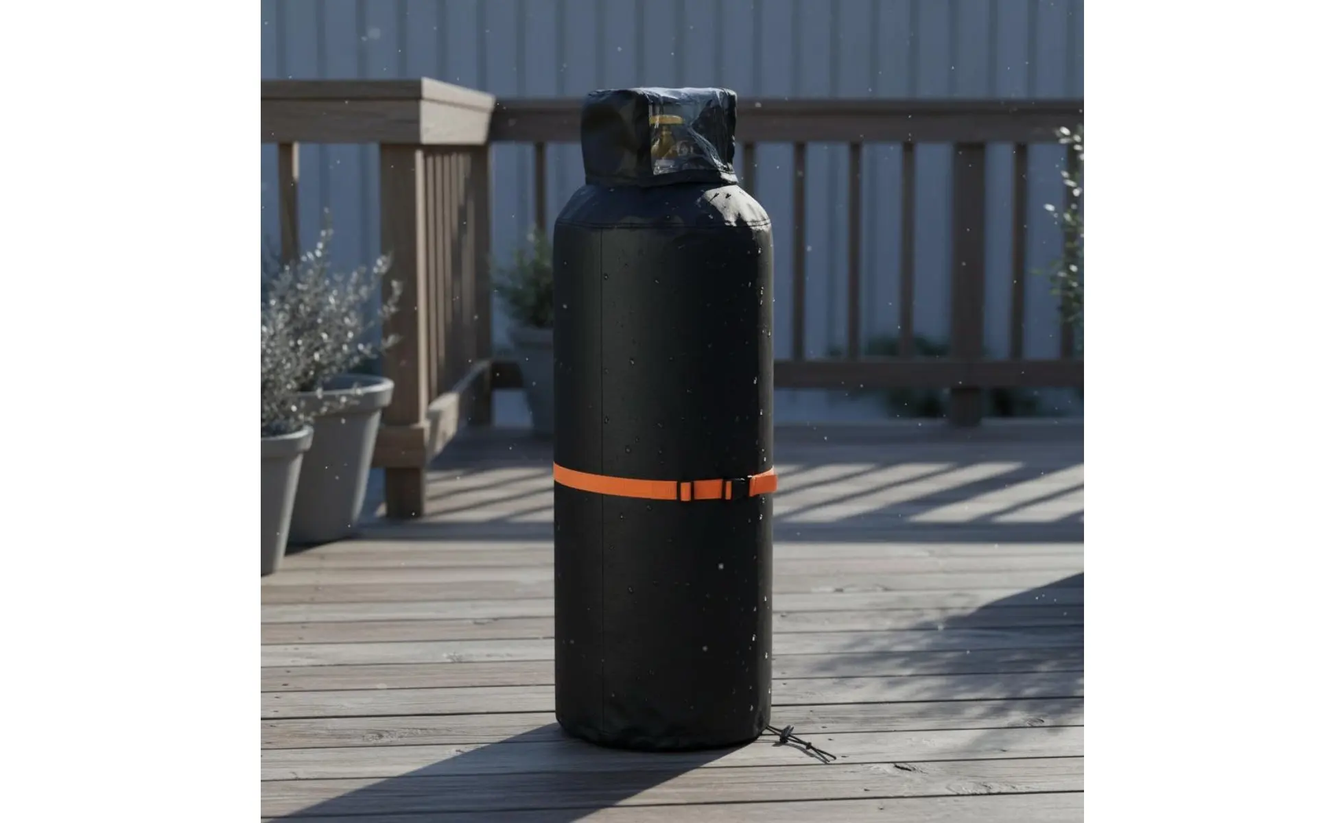 Funda para cilindro de propano 100 lb con protección exterior para jardín o autocaravana