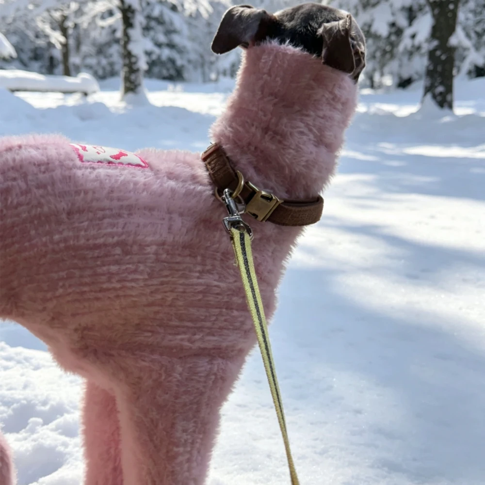 Pijama pelo de visón rosa para galgo italiano y whippet - imagen 5