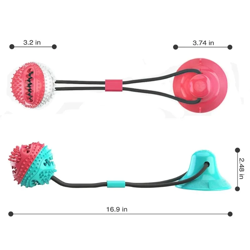 Pelota interactiva con ventosa para perros y cuidado dental - imagen 5