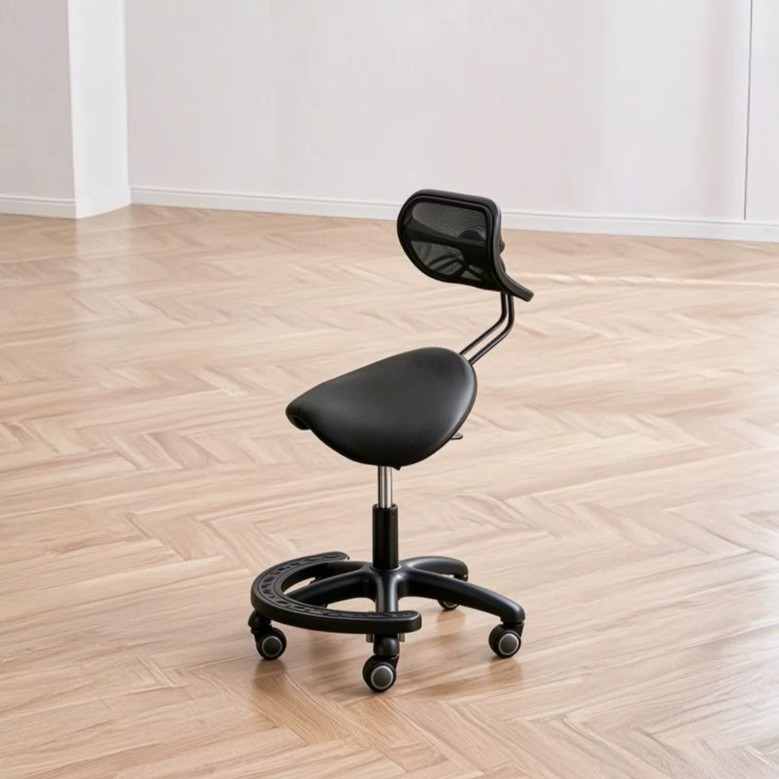 Taburete ergonómico con ruedas para peluquería canina y felina - imagen 4