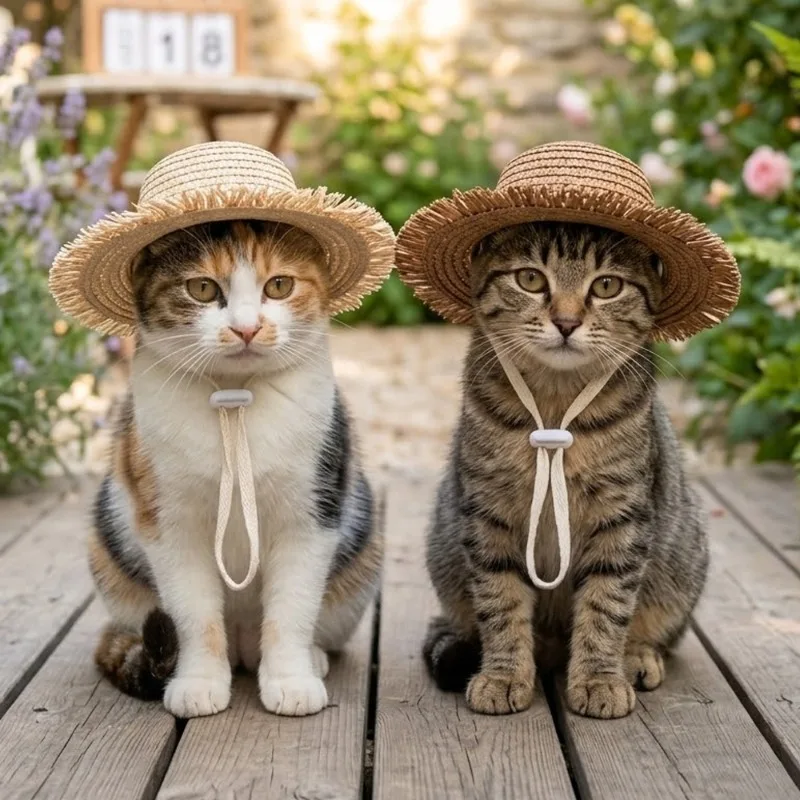Sombrero en diferentes mascotas y escenarios
