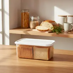 Contenedor transparente de plástico para snacks de gato y perro