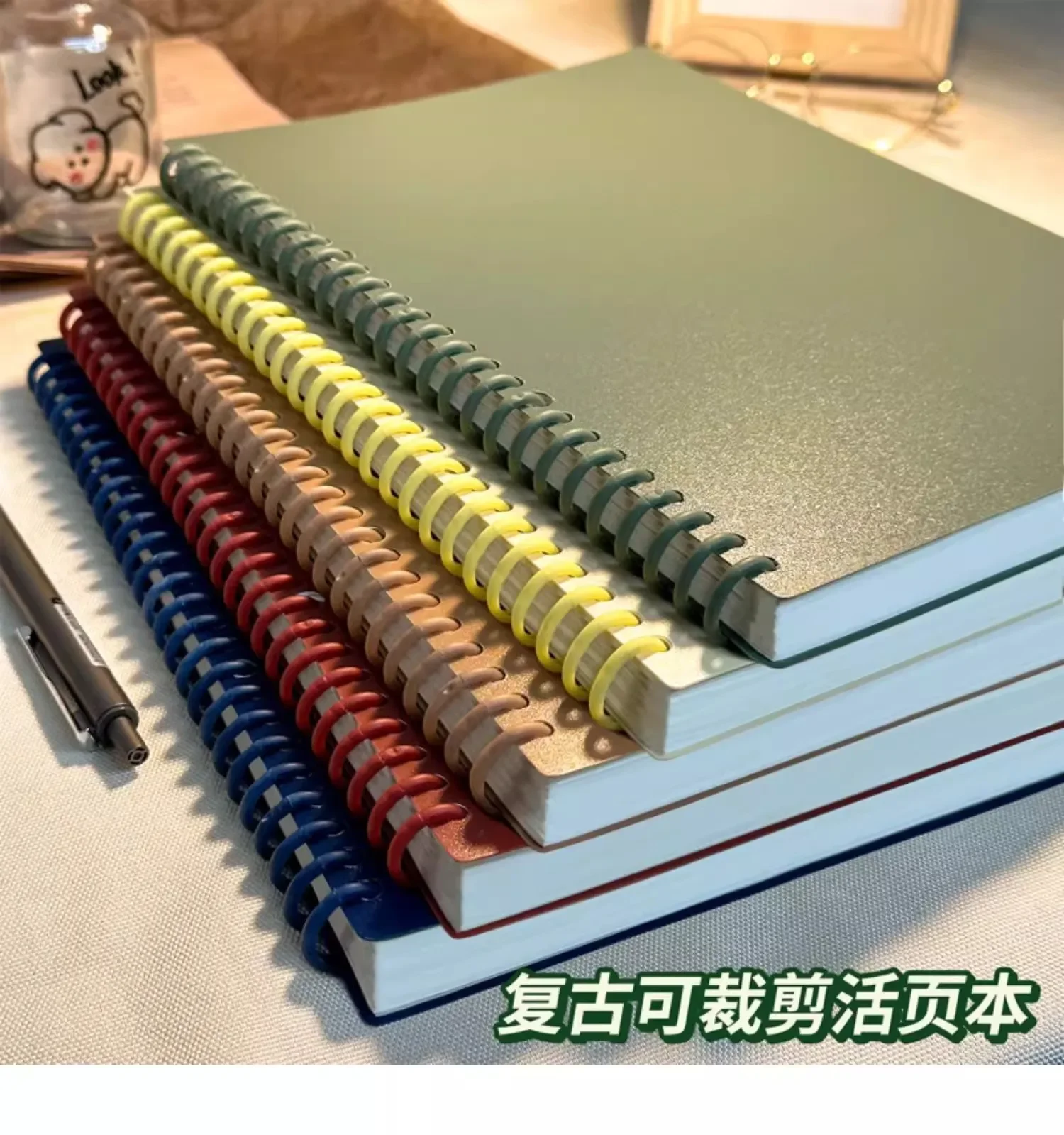 Cuaderno espiral retro A5 portada clásica