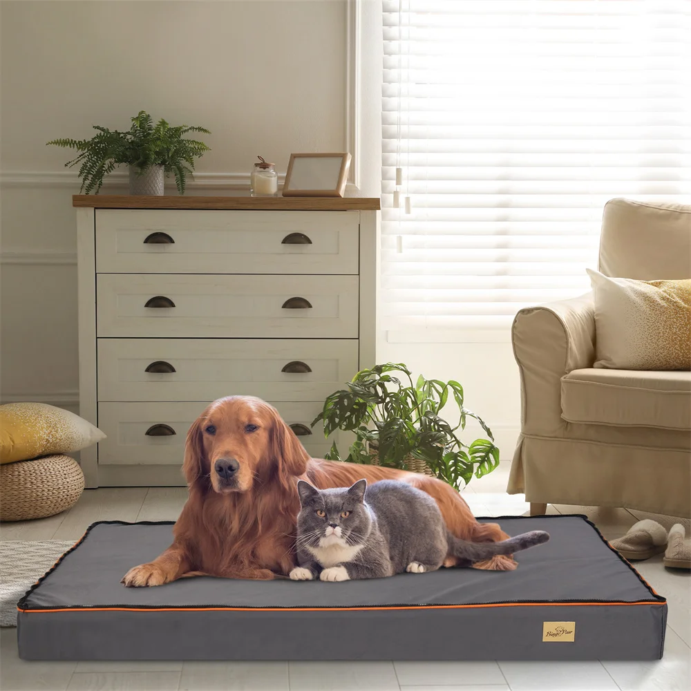 Cama ortopédica viscoelástica impermeable para perros grandes, lavable - imagen 2