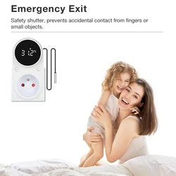 Enchufe termostato digital para calefacción y refrigeración de mascotas