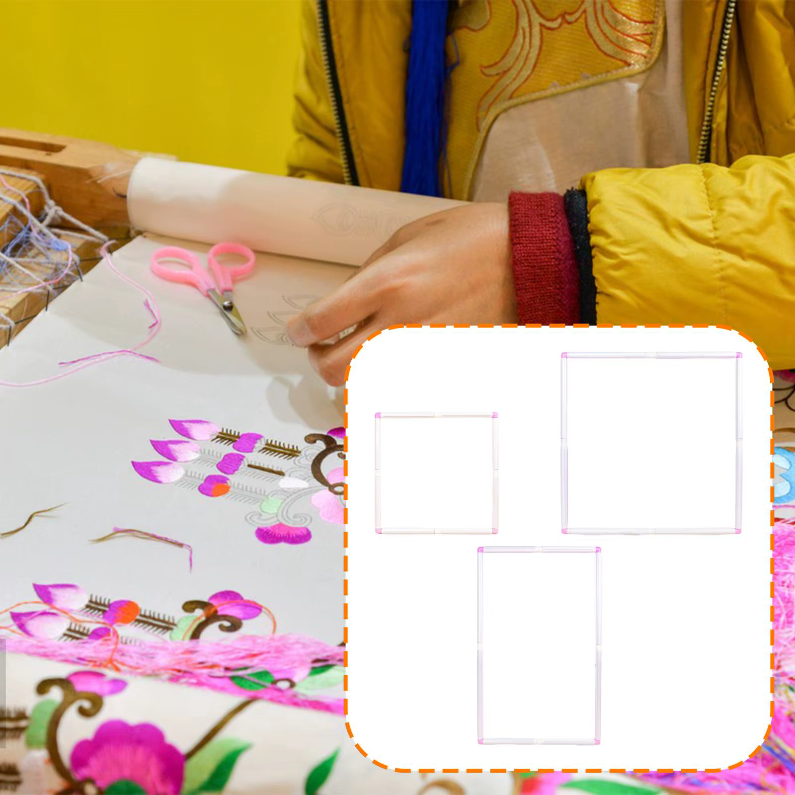 Aro de Bordar Ligero para Manualidades y Bordados DIY - imagen 4
