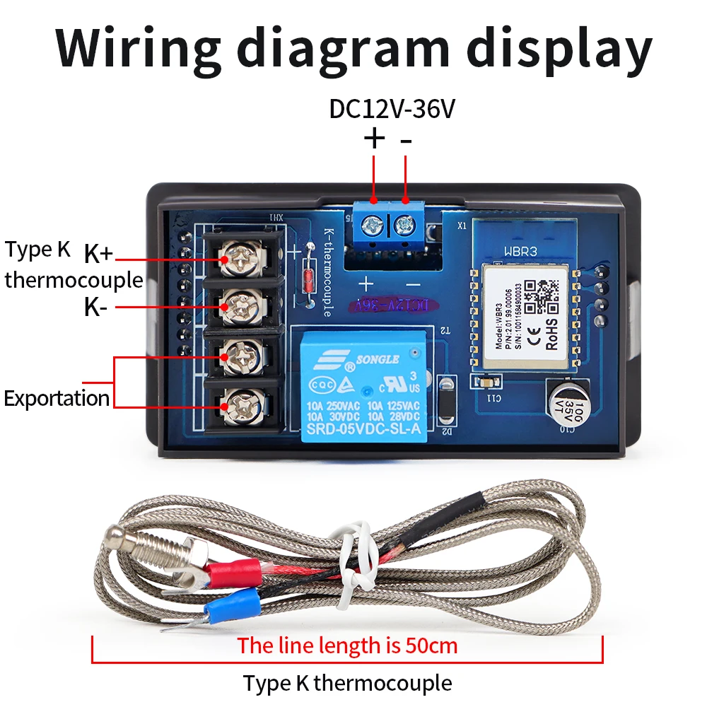 Termostato Digital WiFi para Mascotas - Regulador Programable con Sensor K - imagen 5