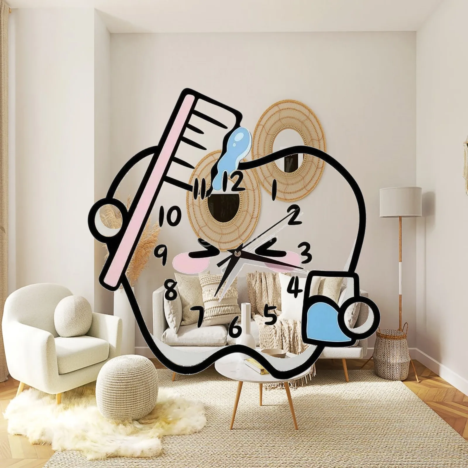 Reloj analógico cepillo dental para clínica y aula infantil - imagen 3