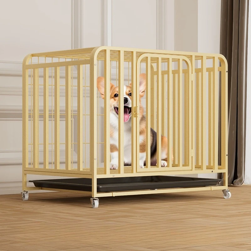 Jaula metálica para gatos y perros pequeños con bandeja extraíble