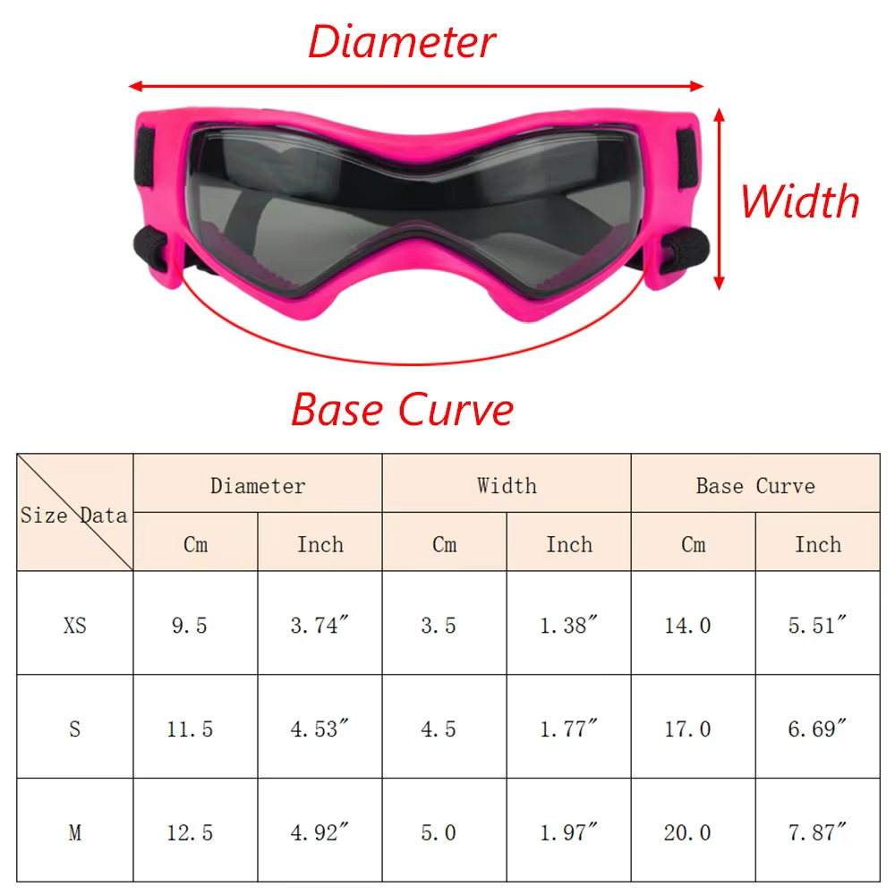 Gafas de protección ocular para mascotas XLeiPet con montura suave