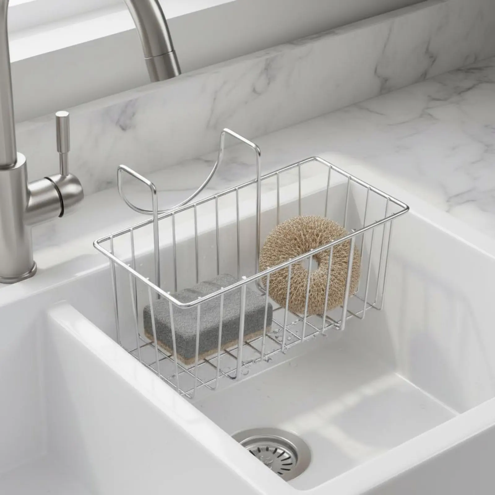 Soporte esponja acero inox antirrobo drenaje rápido gatos y perros - imagen 2