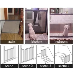 Barrera plegable sin taladros para perros - Montaje a presión