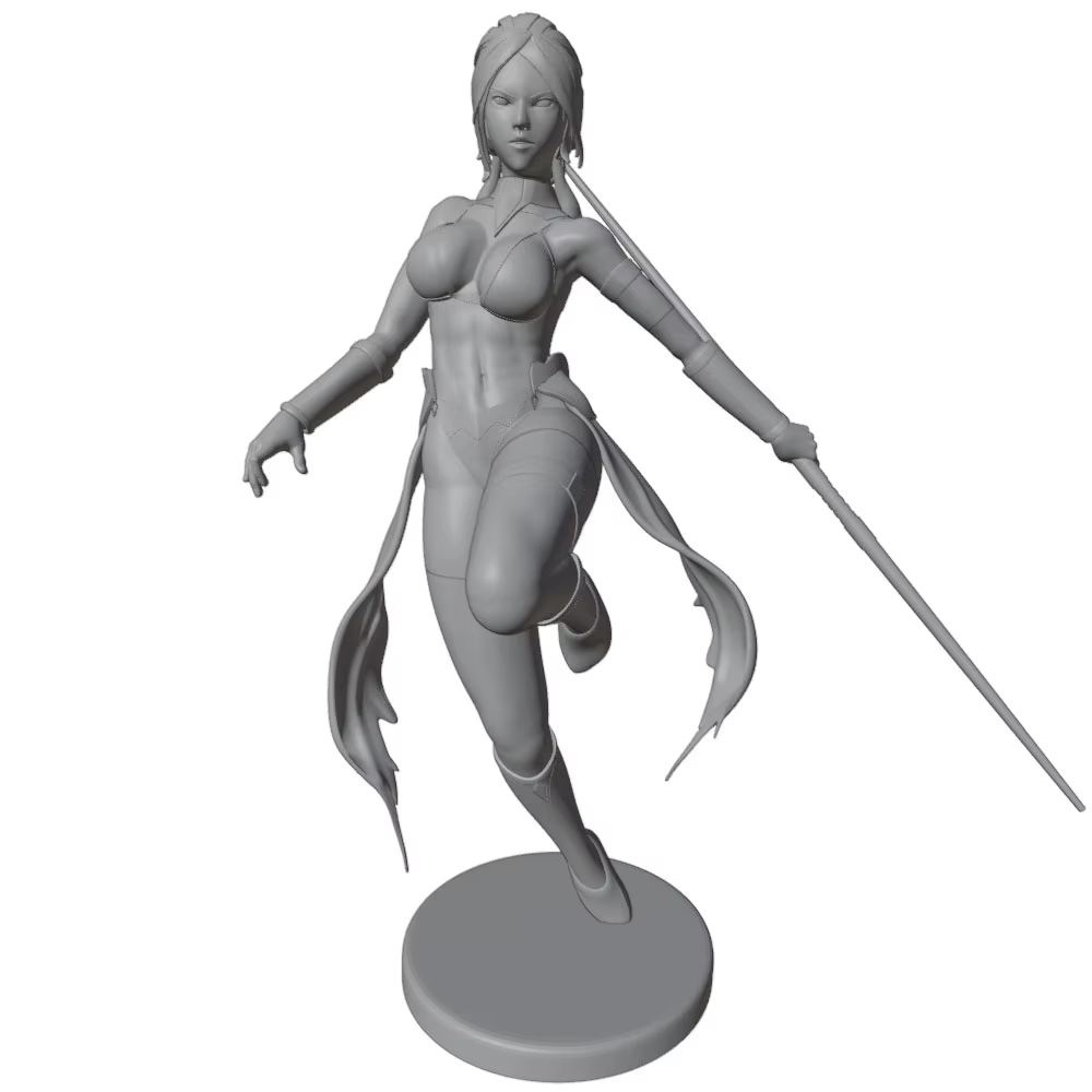 Kit figura 3D 1/24 75mm chica sin montar ni pintar - imagen 3
