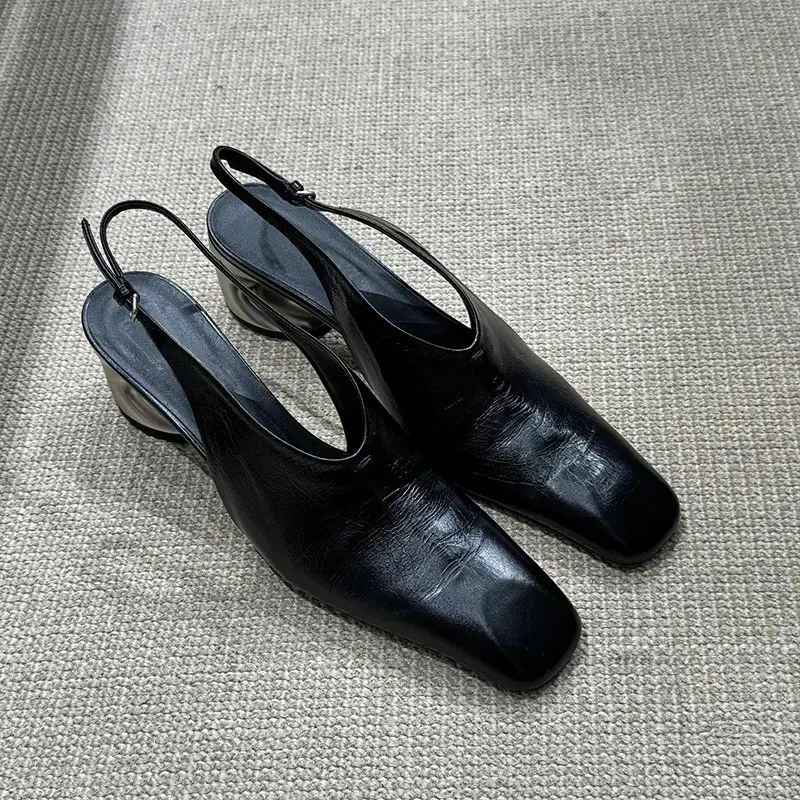 Sandalias planas de cuero con hebilla para gatos y perros - imagen 4