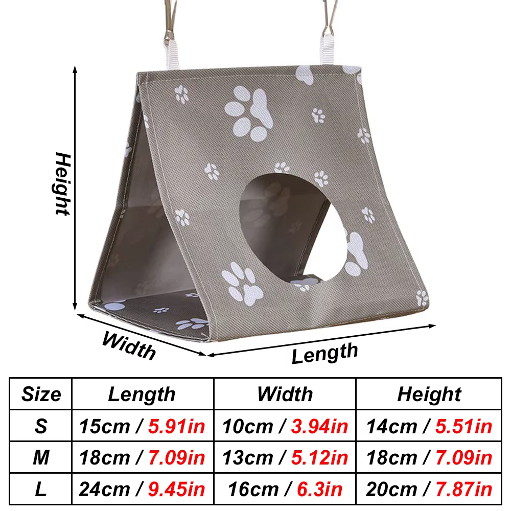 Hamaca nido triangular impermeable para periquitos y aves
