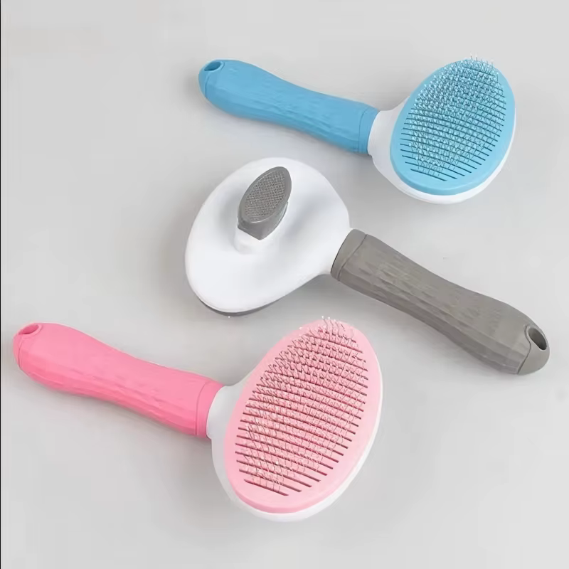 Cepillo autolimpiante de acero inoxidable para gatos y perros - imagen 4