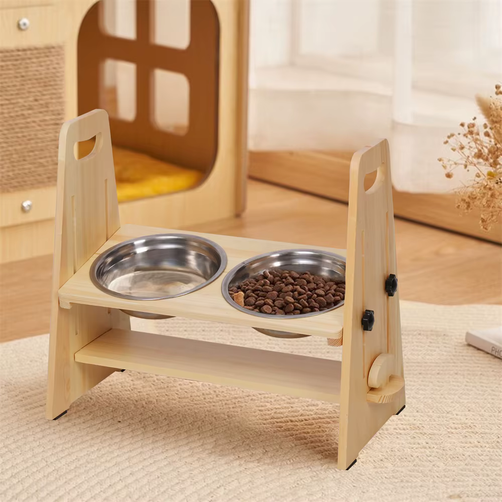 Comedero elevado para perros con altura ajustable y soporte - imagen 3