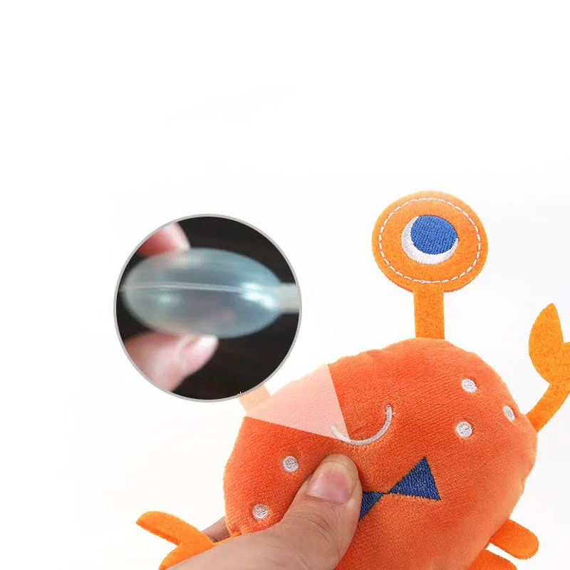 Juguete de peluche chirriante de cangrejo para perros y gatos - imagen 4