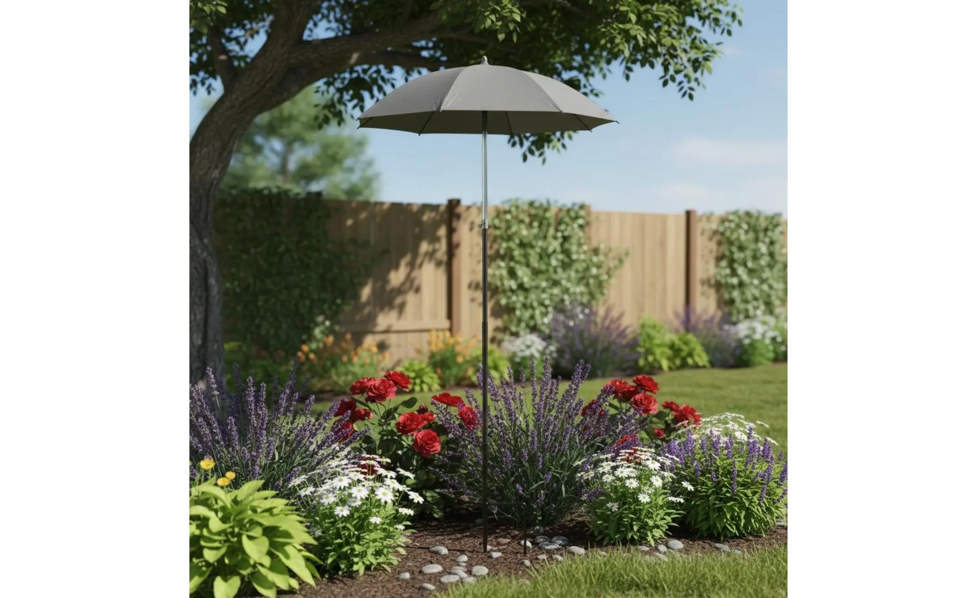 Estaca de soporte para colocar el mini parasol