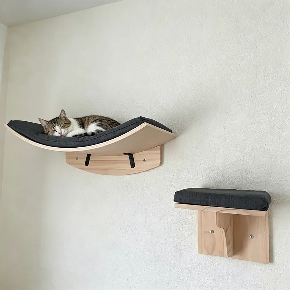 Torre de escalada y rascador para gatos madera con plataforma - imagen 4