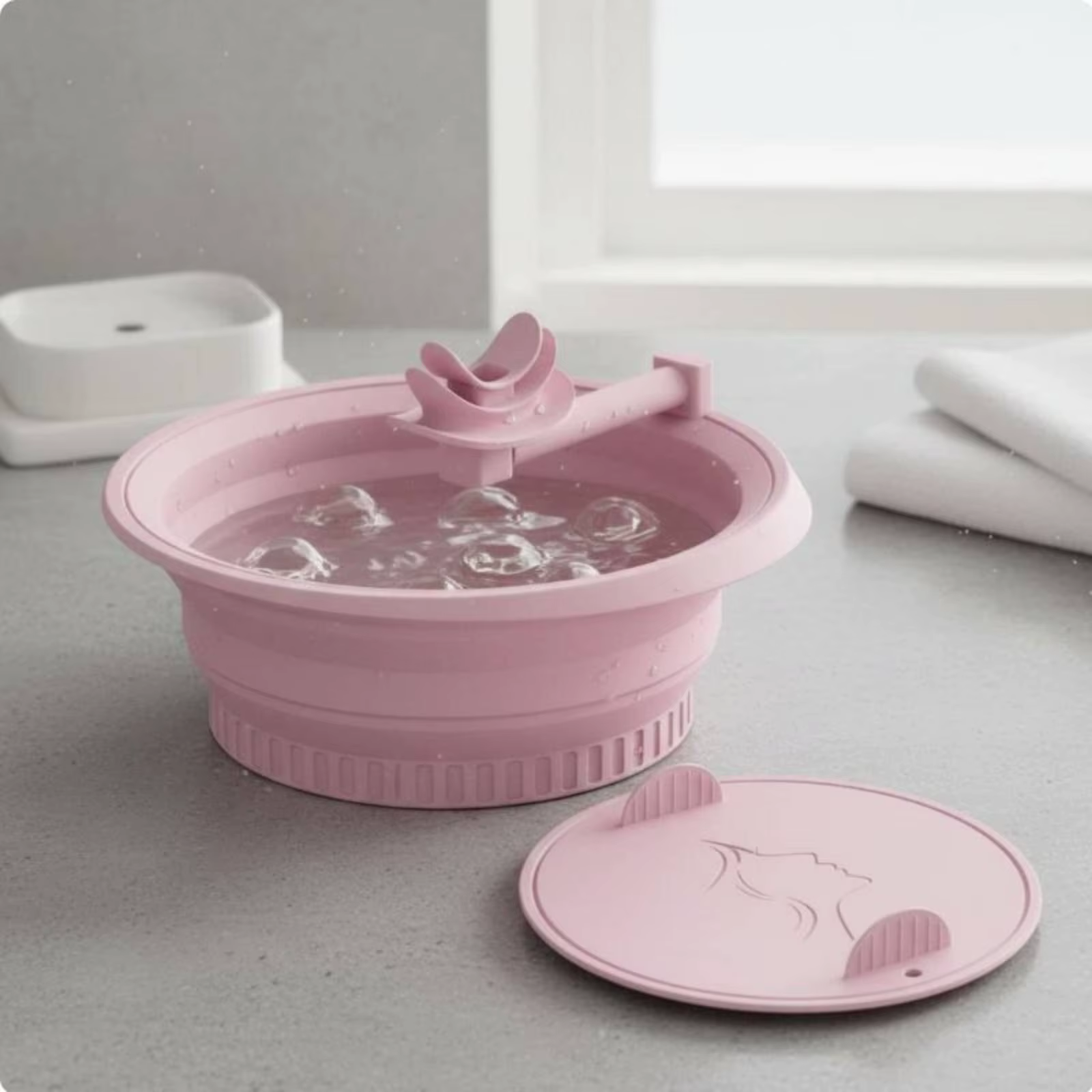 Tazón de Silicona Plegable para Lavar Gatos y Perros – Lavabo Portátil