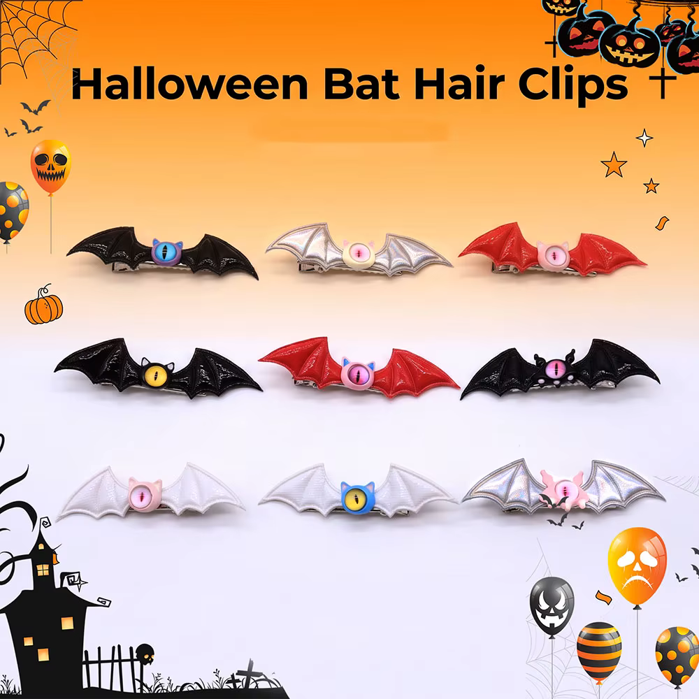 Pinzas para el pelo de perro Halloween alas de murciélago - imagen 3