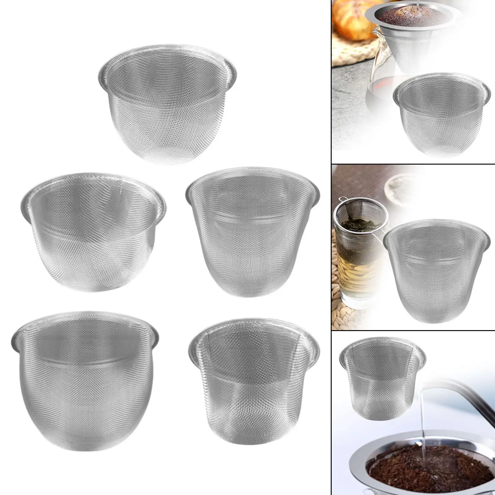 Filtro infusor de acero inoxidable para té de hojas sueltas - imagen 2