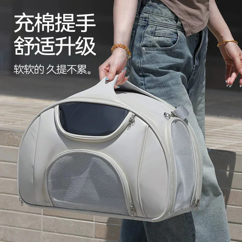 Mochila transportadora para gatos tipo cápsula espacial con ruedas - imagen 3
