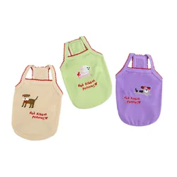 Camiseta de verano para perros pequeños, tirantes con dibujo