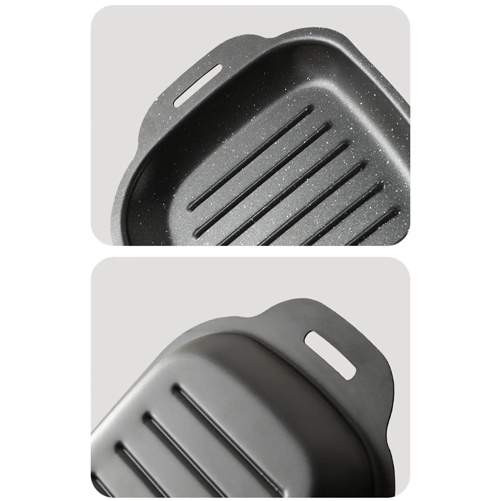 Plancha rectangular antiadherente con asa para camping y hogar - imagen 2
