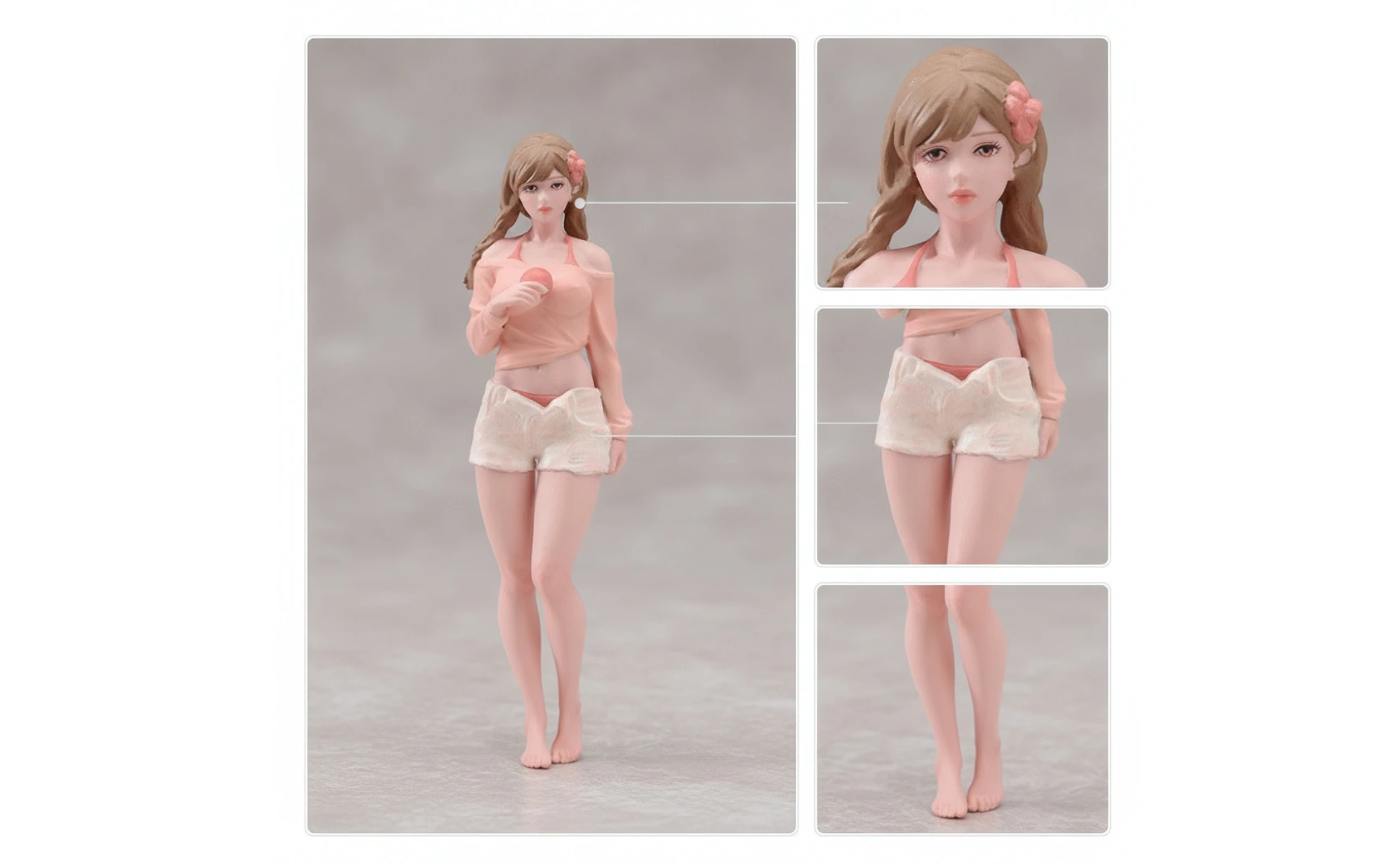 Boneca figure hairstyle detail