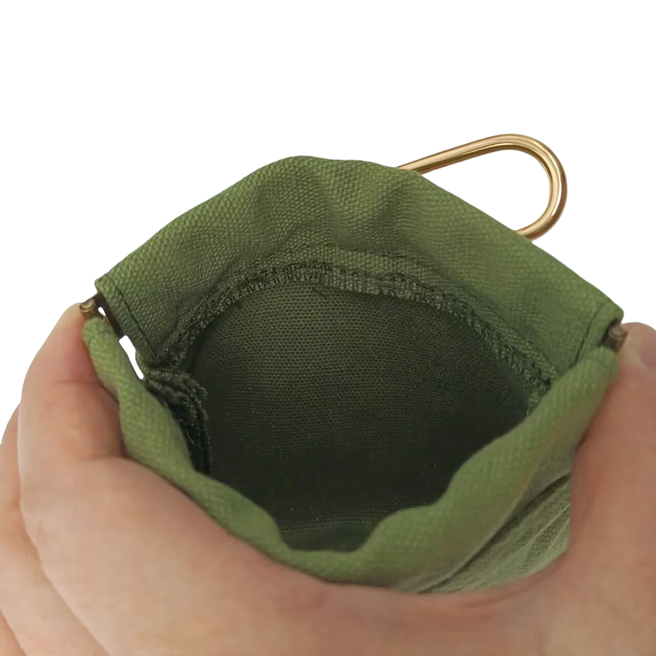 Interior de la bolsa mostrando espacio para snacks