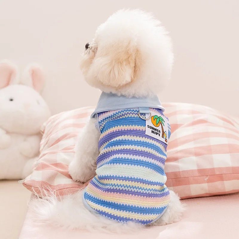 Capa ligera tipo polo/chaleco para mascotas pequeñas