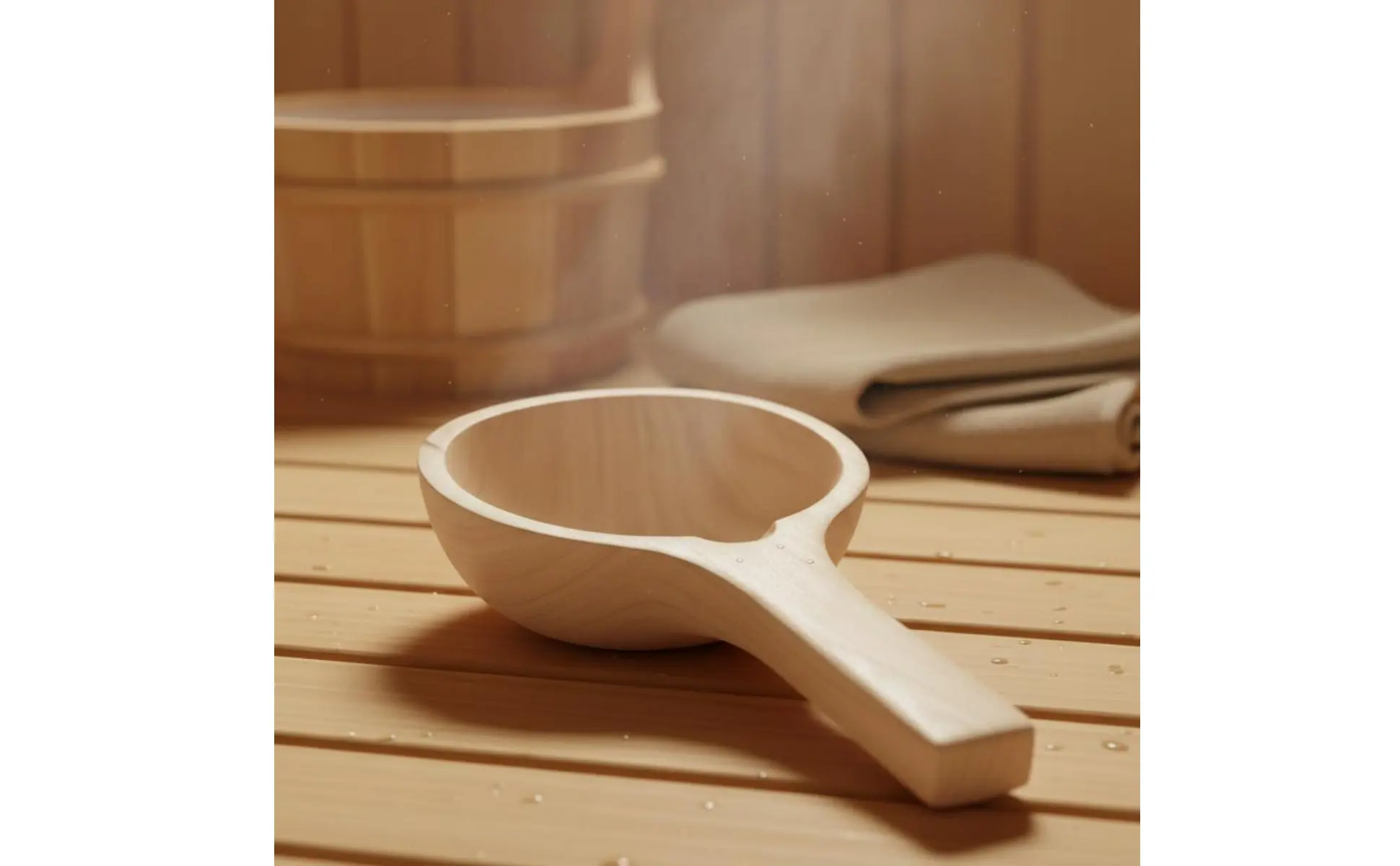 Cucharón multiusos de madera con diseño natural