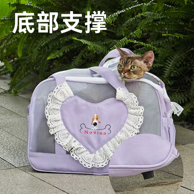 Bolso mochila transpirable para gatos y perros pequeños de viaje - imagen 4