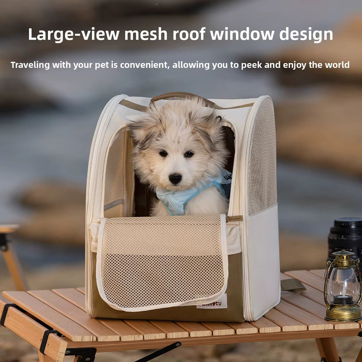 Mochila transporte para gatos y perros con ventana transpirable - imagen 5