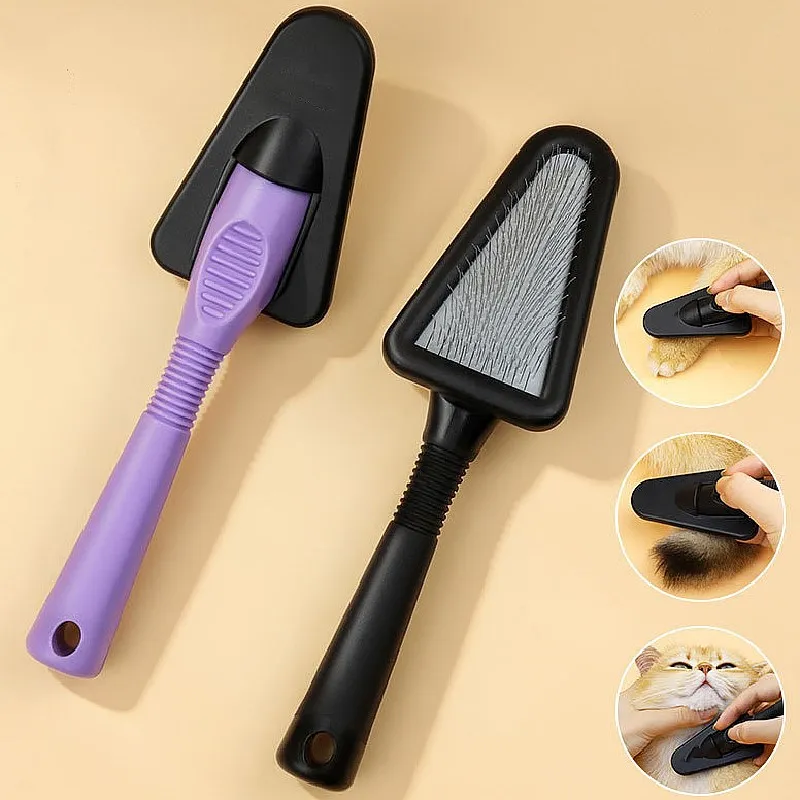 Cepillo triangular para perros y gatos – Cepillo facial y masaje para mascotas - imagen 2