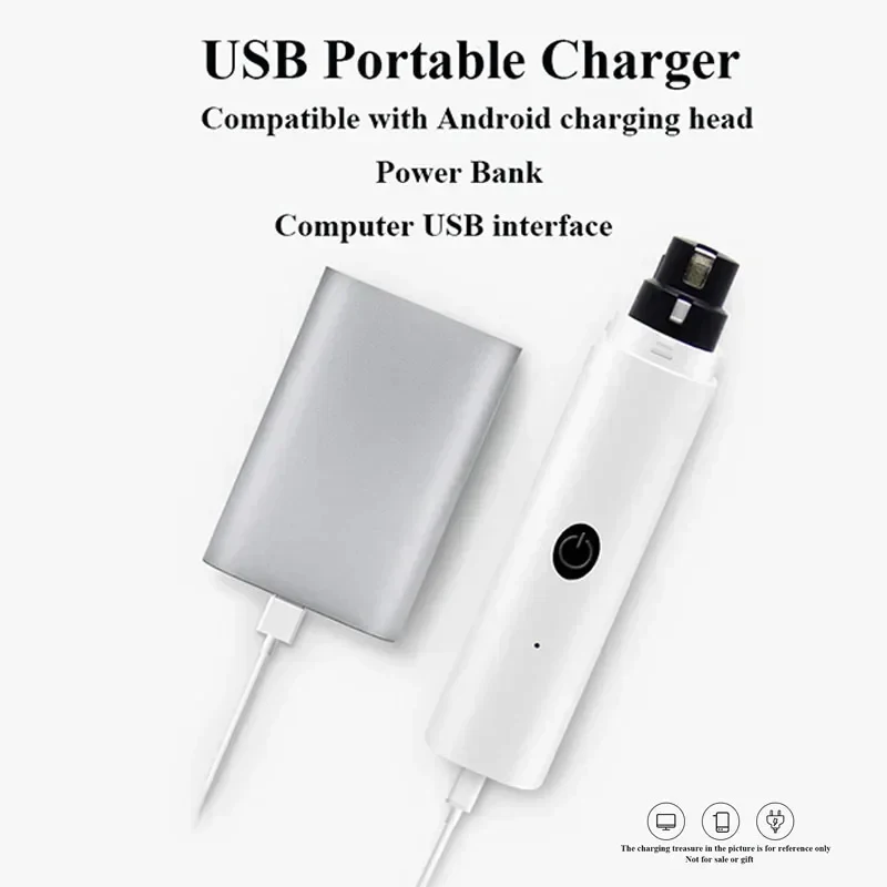 Lima uñas eléctrica recargable USB con LED para perros y gatos - imagen 4