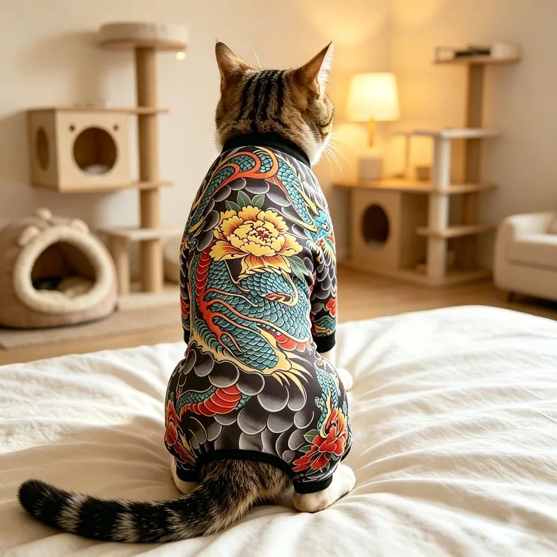 Ropa para gatos con diseño de tatuaje: elegante unisex todo el año - imagen 3