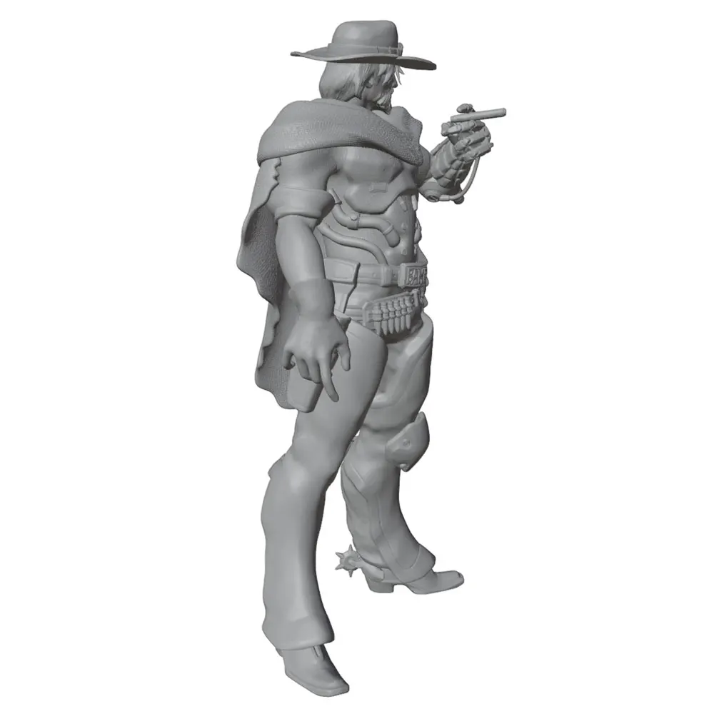 Vaquero de resina en姿势 de exhibición