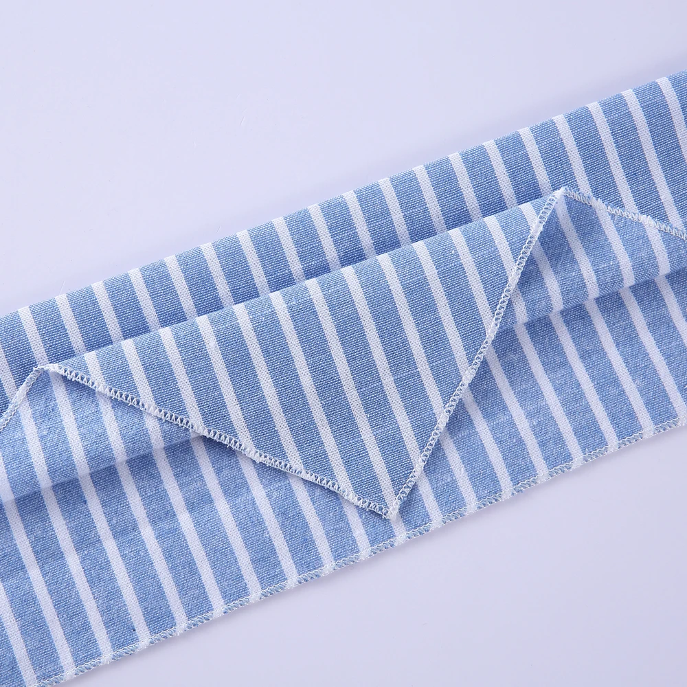Pañuelo a rayas azules y blancas de algodón para perro