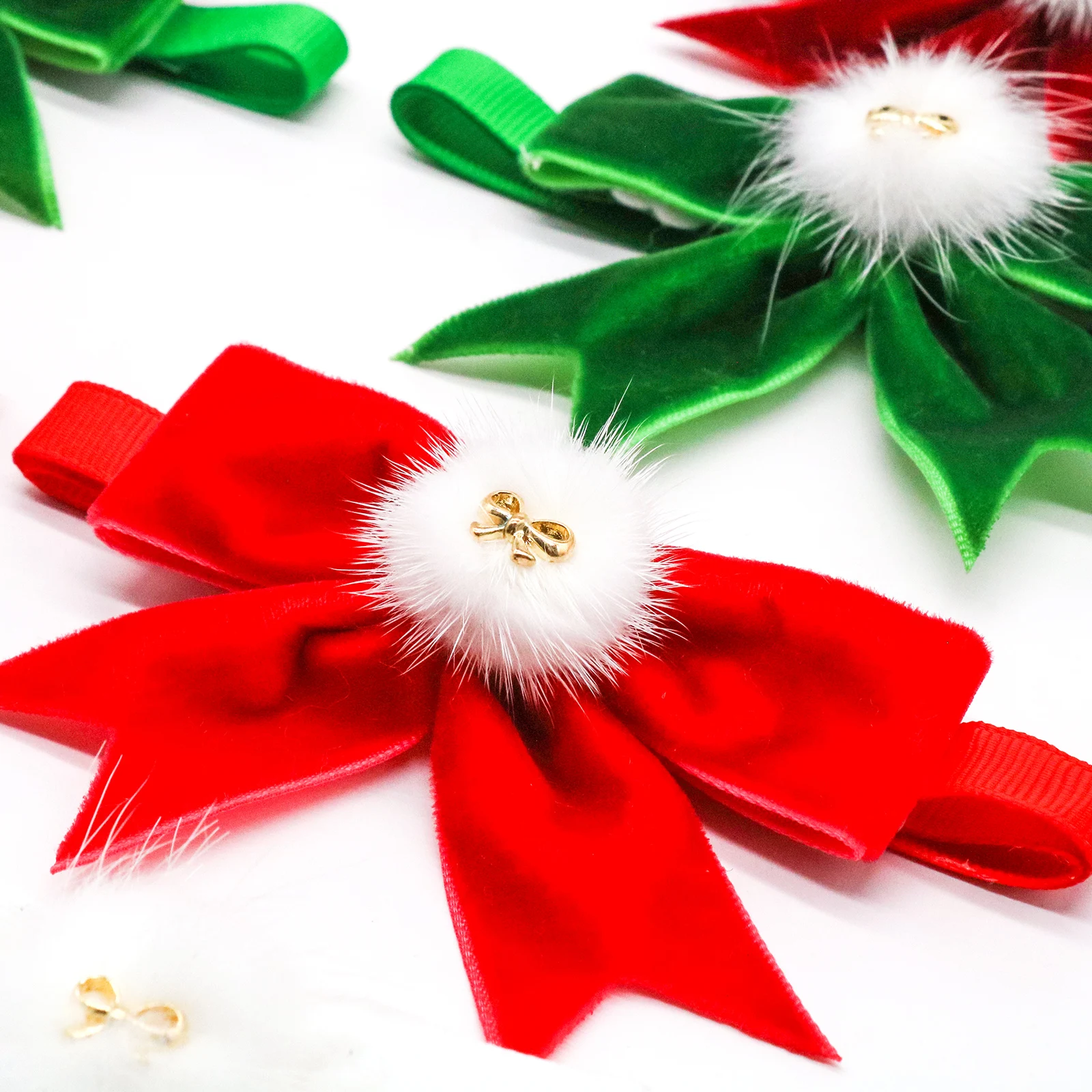 Lazos navideños para perros pequeños – Accesorio de peluquería - imagen 5