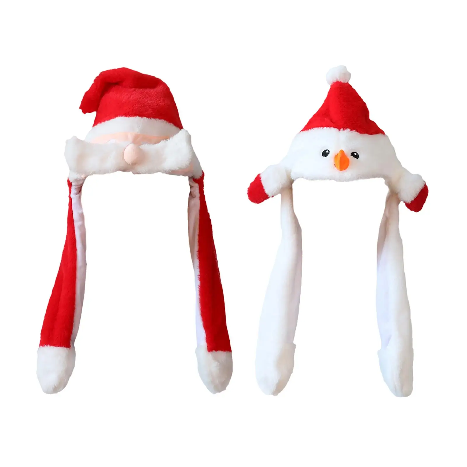 Gorro navideño suave con orejas movibles